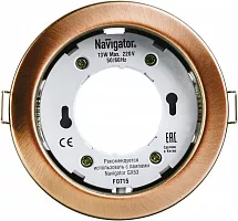 Светильник светодиодный 71 282 NGX-R1-006-GX53 IP20 точечный черн. медь Navigator 71282