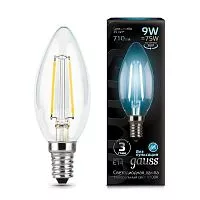 Лампа светодиодная Black Filament Свеча E14 9Вт 4100К Gauss 103801209