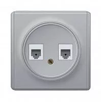 Механизм розетки комп. + телеф.2-м СП Florence RJ11/RJ45 кат.5e сер. 1E20801302 OneKeyElectro 2172840