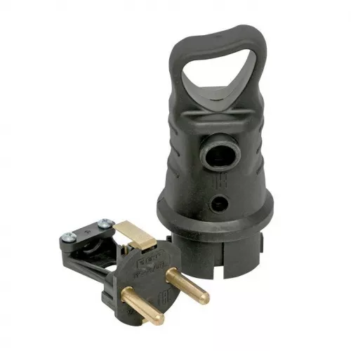 Вилка угловая 16А 2P+PE 230В IP44 с кольцом каучук Basic EKF RPS-017-16-230-44 фото 6