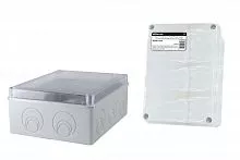 Распаячная коробка ОП 240х195х90мм, пр. крышка, IP55, мон. плата, каб. ввод. d28-3шт., d37-2шт., TDM