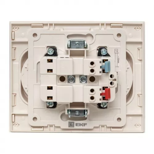 Розетка 2-м СП Стокгольм 10А IP20 без заземл. защ. шторки бел. PROxima EKF EXR10-102-10 фото 6