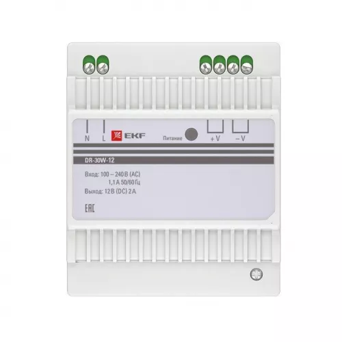 Блок питания 12В DR-30W-12 PROxima EKF dr-30w-12 фото 2