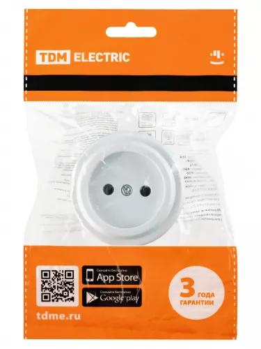 Розетка 2П 10А 250В белая «Виви» TDM фото 6