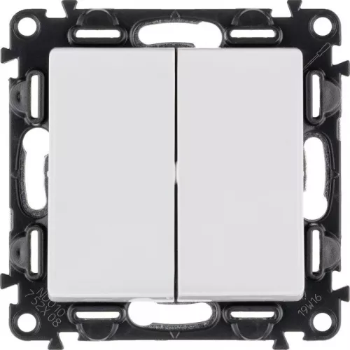 Механизм переключателя 2-кл. СП Valena Life 10А IP20 250В с лиц. панелью безвинт. зажимы бел. Leg 752408