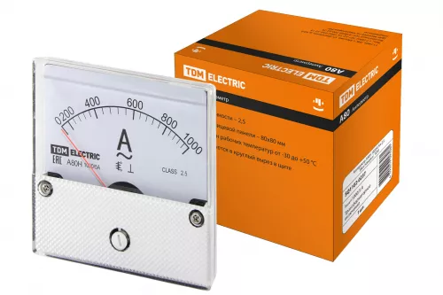Амперметр А80Н 1000А/5А-2,5, (без поверки), TDM