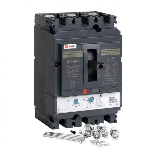 Выключатель автоматический 3п 250/200А 45кА ВА-99C Compact NS PROxima EKF mccb99C-250-200 фото 3