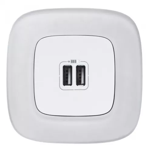 Устройство зарядное Valena Allure с 2-мя USB-разъемами 240В/5В 1500мА с лиц. панелью бел. Leg 754995 фото 3 Устройство зарядное Valena Allure с 2-мя USB-разъемами 240В/5В 1500мА с лиц. панелью бел. Leg 754995 фото 3