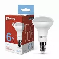 Лампа светодиодная LED-R50-VC 6Вт 230В E14 6500К 525лм IN HOME 4690612031156