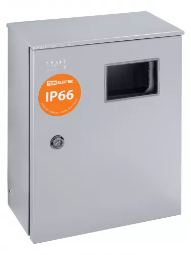 ЩУ-1ф/1-0-12 IP66 (ЩУРН-1/12 IP66)  с опломбировкой счётчика (395х310х165) TDM фото 2