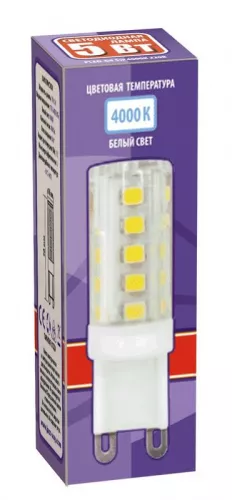 Лампа светодиодная PLED-G9 5Вт капсульная 4000К бел. G9 300лм 220-230В JazzWay 1032133B фото 2