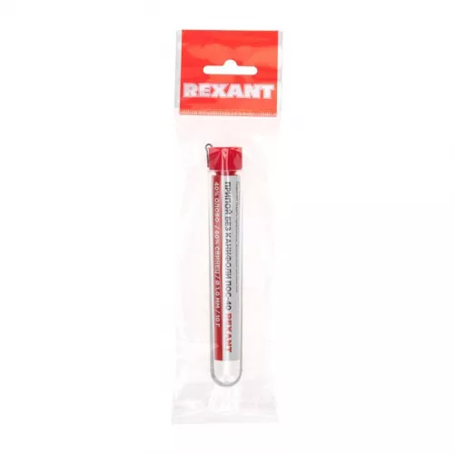 Припой без канифоли ПОС-40 10г d1.0мм (Sn40 Pb60) колба Rexant 09-3092 фото 7