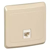 Розетка компьютерная 1-м СП Этюд RJ45 крем. SchE KOMC-001K