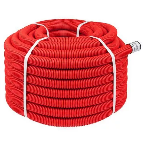 Труба гофрированная двустенная ПНД d40 с протяжкой SN13 красн. (уп.50м) EKF tg2st-40-50m Труба гофрированная двустенная ПНД d40 с протяжкой SN13 красн. (уп.50м) EKF tg2st-40-50m