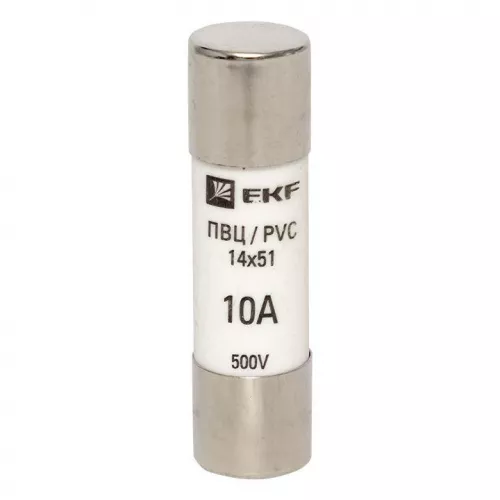 Вставка плавкая цилиндрическая ПВЦ 14х51 10А EKF pvc-14x51-10 фото 2