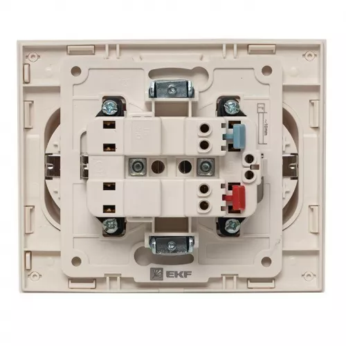 Розетка 2-м СП Стокгольм 16А IP20 с заземл. защ. шторки бел. PROxima EKF EXR16-128-10 фото 6