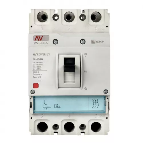 Выключатель автоматический 3п 250А 35кА AV POWER-2/3 TR AVERES EKF mccb-23-250-TR-av фото 4