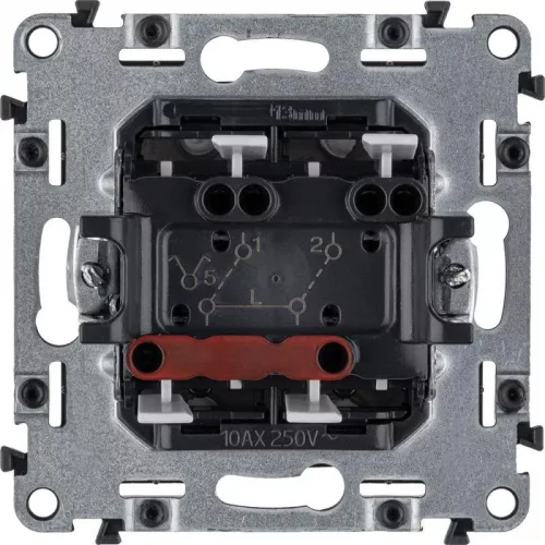Механизм выключателя 2-кл. СП Valena Allure 10А IP20 250В с лиц. панелью безвинт. зажимы антрацит Leg 752915 фото 3