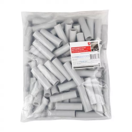 Муфта соединительная для трубы 16мм (уп.100шт) Plast EKF ms-t-16 фото 4