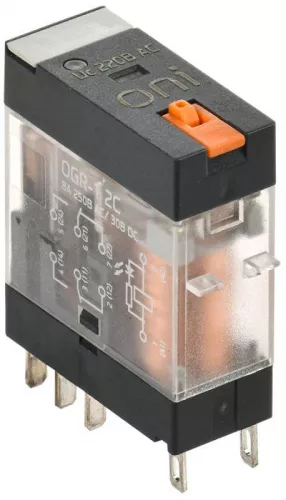 Реле общего назначения OGR-1 2C 220В AC с LED и тест. кнопкой ONI OGR-1-2C-AC220V-L-B Реле общего назначения OGR-1 2C 220В AC с LED и тест. кнопкой ONI OGR-1-2C-AC220V-L-B