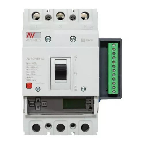 Выключатель автоматический 3п 160А 50кА AV POWER-1/3 ETU6.2 AVERES EKF mccb-13-160-6.2-av фото 7