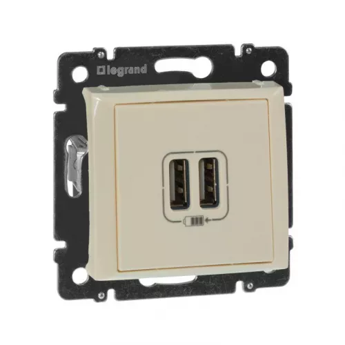 Розетка USB 2-м СП Valena сл. кость Leg 774170 фото 11