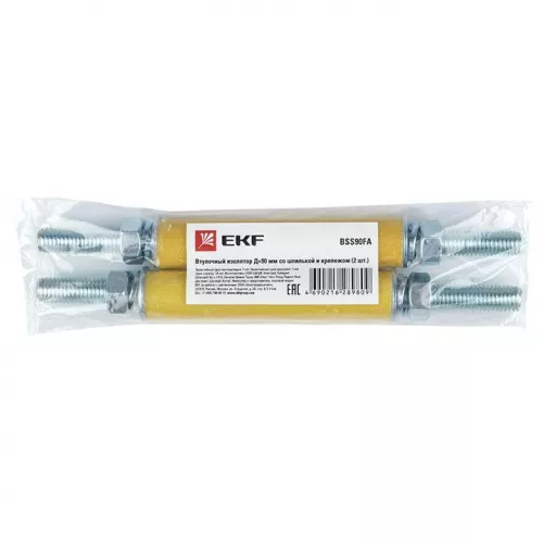 Изолятор втулочный Д=90мм со шпилькой и крепежом (уп.2шт) PROxima EKF BSS90FA фото 3 Изолятор втулочный Д=90мм со шпилькой и крепежом (уп.2шт) PROxima EKF BSS90FA фото 3