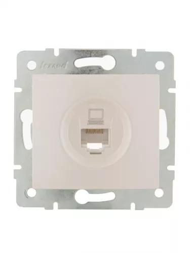Механизм розетки компьютерн. 1-м СП KARINA RJ45 жемчуж./бел. перламутр LEZARD 707-3088-139