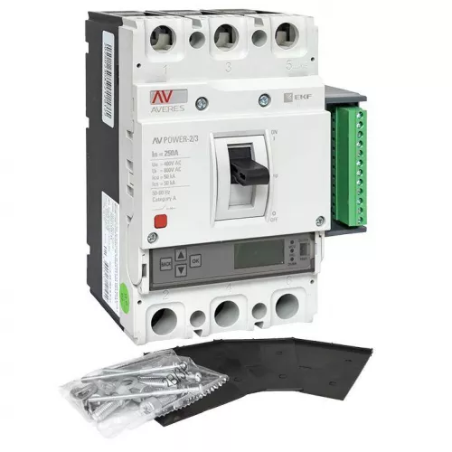 Выключатель автоматический 3п 250А 50кА AV POWER-2/3 ETU6.2 AVERES EKF mccb-23-250-6.2-av фото 5