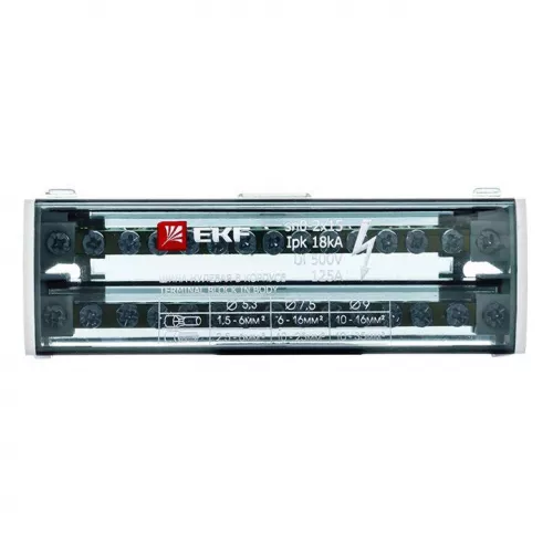 Шина нулевая в корпусе 2х15 EKF sn0-2x15 фото 4