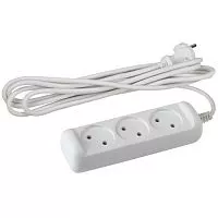 Удлинитель 3х7м без заземл. 10А ПВС 2х1 U-3-7m-2x1 ЭРА Б0028357