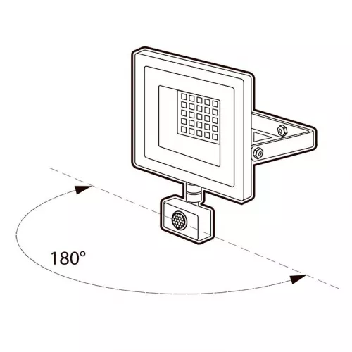 Прожектор светодиодный PFL-SC-SMD-30Вт sensor 30Вт IP54 6500К мат. стекло JazzWay 5001411 фото 8