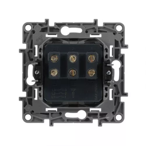 Механизм выключателя 3-кл. СП Etika Plus 10А IP20 250В 10AX винт. зажимы антрацит Leg 672613 фото 5