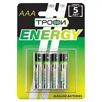 Элемент питания алкалиновый LR03-4BL ECO (блист.4шт) Трофи Б0017044
