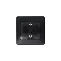 Розетка 1-м СП Glossa 16А IP44 с защ. крышкой защ. шторки с заземл. в сборе антрацит SchE GSL000748