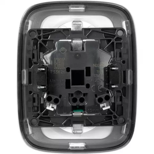 Розетка 2-м СП Valena Allure 16А IP20 250В 2х2К+З с лиц. панелью защ. шторки безвинт. зажимы бел. Leg 753726 фото 2