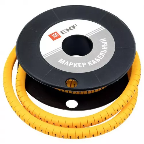 Маркер каб. 1.5кв.мм "1" (к-1000ед) (ЕС-0) EKF plc-KM-1.5-1 фото 4