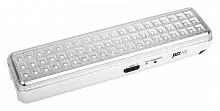 Светильник-фонарь светодиодный Accu9-L60-wh 60SMD яркий(300Лм)2ч/эконом(90Лм)6ч 220В/акк. Li-ion/3.7В/2400мАч аварийный бел. JazzWay 5024540