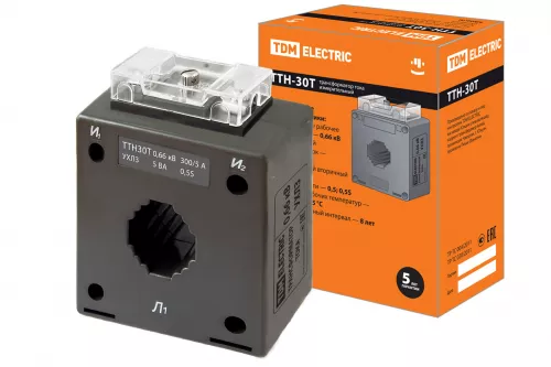 Трансформатор тока измерительный ТТН  30T/300/5- 5VA/0,5S-Р TDM