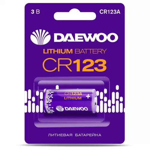 Элемент питания литиевый CR123 BL-1 DAEWOO 5043299 Элемент питания литиевый CR123 BL-1 DAEWOO 5043299