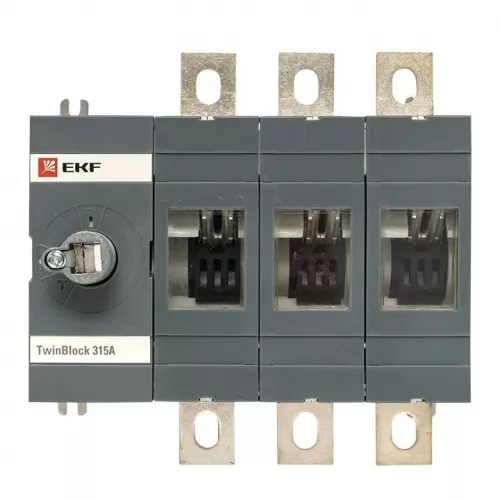 Рубильник 3п 315А без рукоятки управления TwinBlock PROxima EKF tb-s-315-3p фото 2