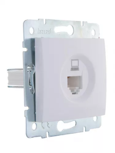 Механизм розетки компьютерн. 1-м СП KARINA RJ45 бел. LEZARD 707-0288-139 фото 2