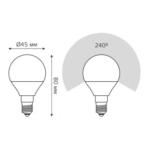 Лампа светодиодная Elementary Globe E14 8Вт 4100К Gauss 53128 фото 7