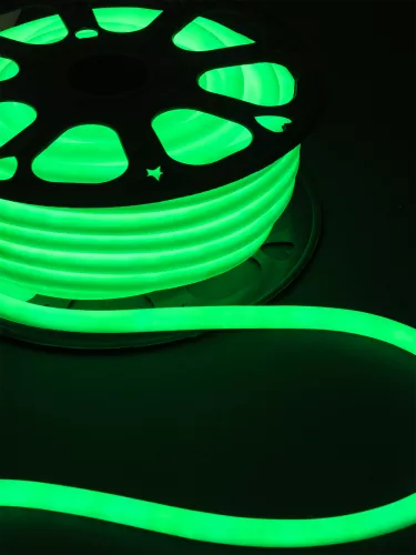 Гибкий неон круглый SMD2835-120 LED/м-220 В-6,5 Вт/м-IP67-зелёный (25м) TDM фото 3 Гибкий неон круглый SMD2835-120 LED/м-220 В-6,5 Вт/м-IP67-зелёный (25м) TDM фото 3
