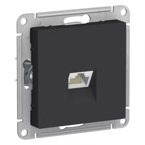 Механизм розетки компьютерной AtlasDesign RJ45 карбон SchE ATN001083