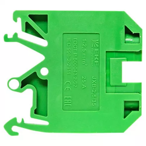 Колодка клеммная JXB-2.5/35 (25а) зел. EKF plc-jxb-2.5/35gn фото 6