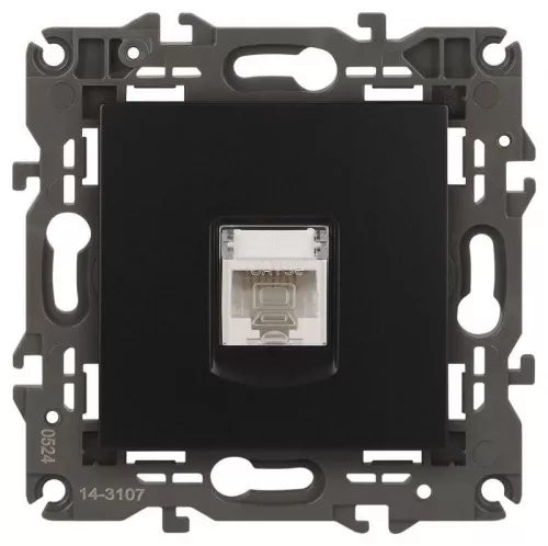 Розетка 14-3107-05 RJ45 Elegance антрацит ЭРА Б0034306
