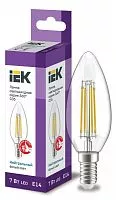 Лампа светодиодная 360° C35 7Вт свеча 4000К E14 230В прозр. IEK LLF-C35-7-230-40-E14-CL