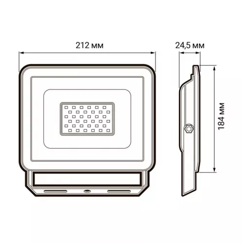 Прожектор светодиодный СДО-10 70Вт 6500К IP65 230В GR ФАZА 5032859 фото 5