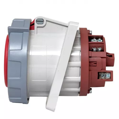 Розетка стационарная внутренняя угловая 4342 3Р+РЕ 63А 380В IP67 PROxima EKF ps-4342-63-380 фото 6